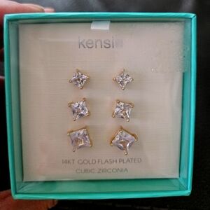 Kensie 14k Gold Plated Earrings